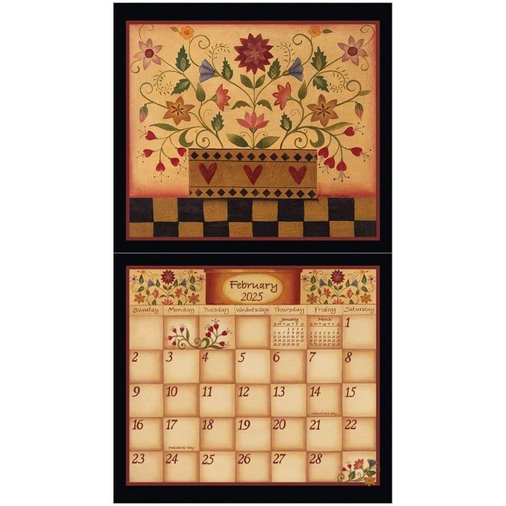 Simply Shaker by Karen Cruden 2025 Wall Calendar