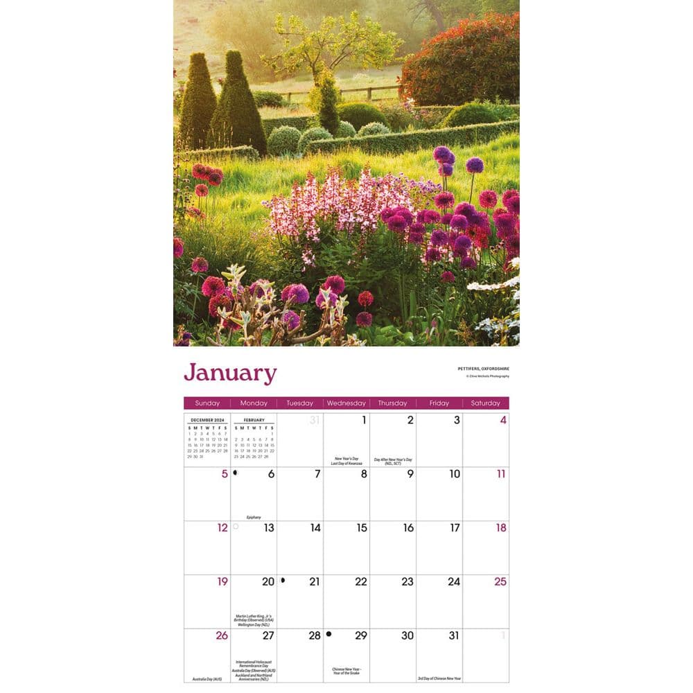 Gardens 2025 Mini Wall Calendar