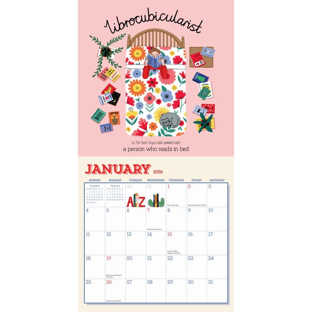 Book Nerd 2026 Mini Wall Calendar Second Alternate Image