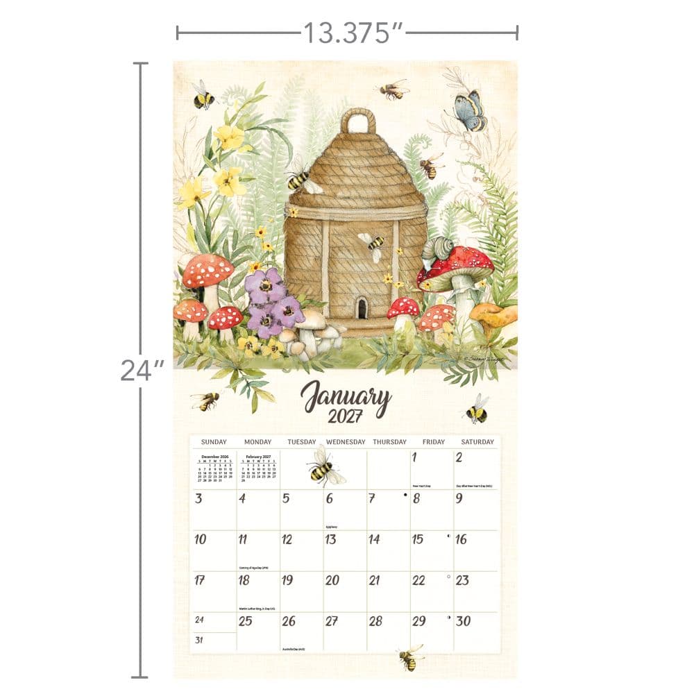 Bees in Bloom Special Edition 2027 Wall Calendar Fifth Alternate Image