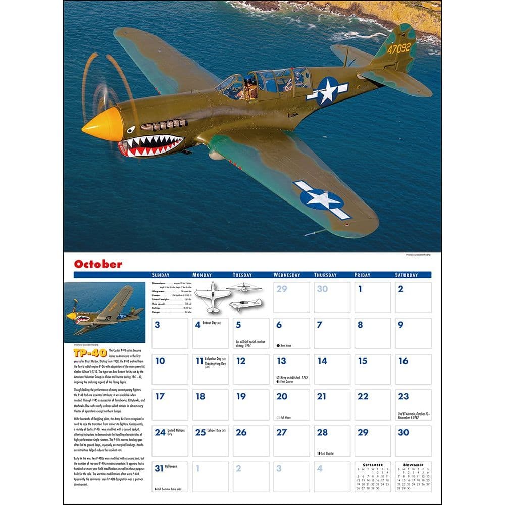 Golden Age of Flight Wall Calendar