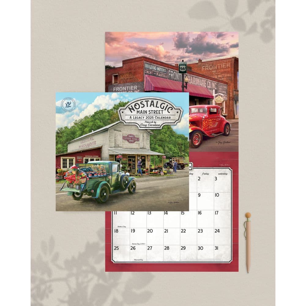 Nostalgic Main Street 2025 Wall Calendar Third Alternate Image width=&quot;1000&quot; height=&quot;1000&quot;