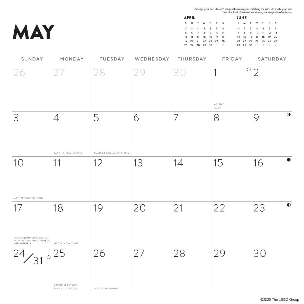 LEGO 2026 Wall Calendar Fifth Alternate Image