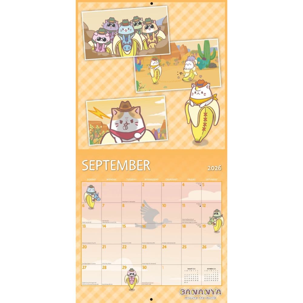 Bananya 2026 Wall Calendar Second alternate image