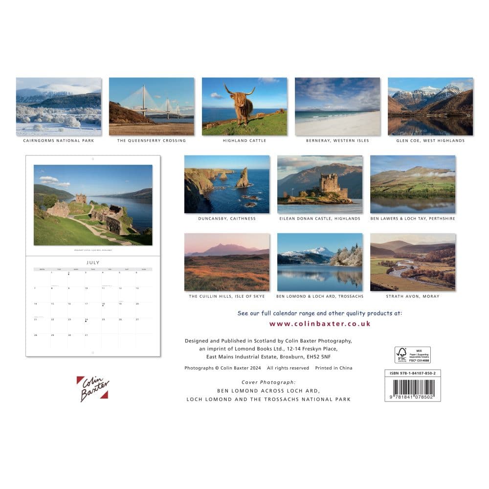 Scotland Landscape 2025 Wall Calendar First Alternate Image width="1000" height="1000"