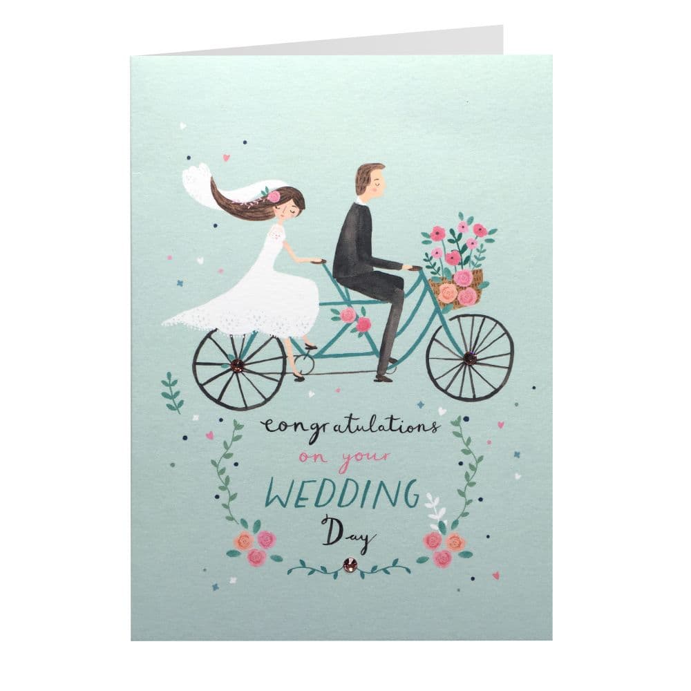 Tandem Bicycle Wedding Card Fifth Alternate Image width=&quot;1000&quot; height=&quot;1000&quot;