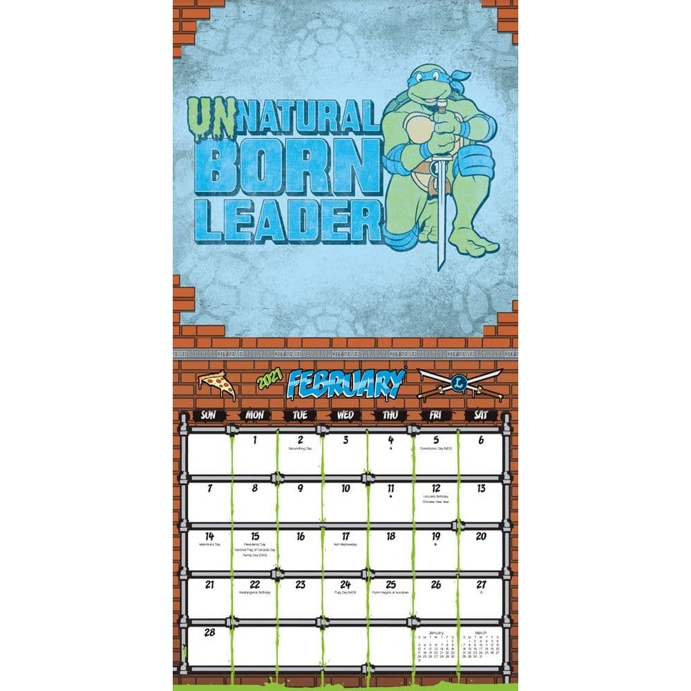 Teenage Mutant Ninja Turtles Wall Calendar
