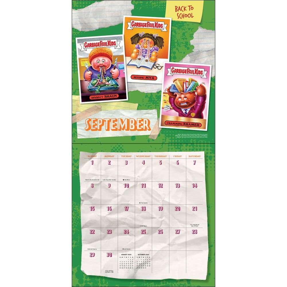 Garbage Pail Kids 2024 Wall Calendar Alt4