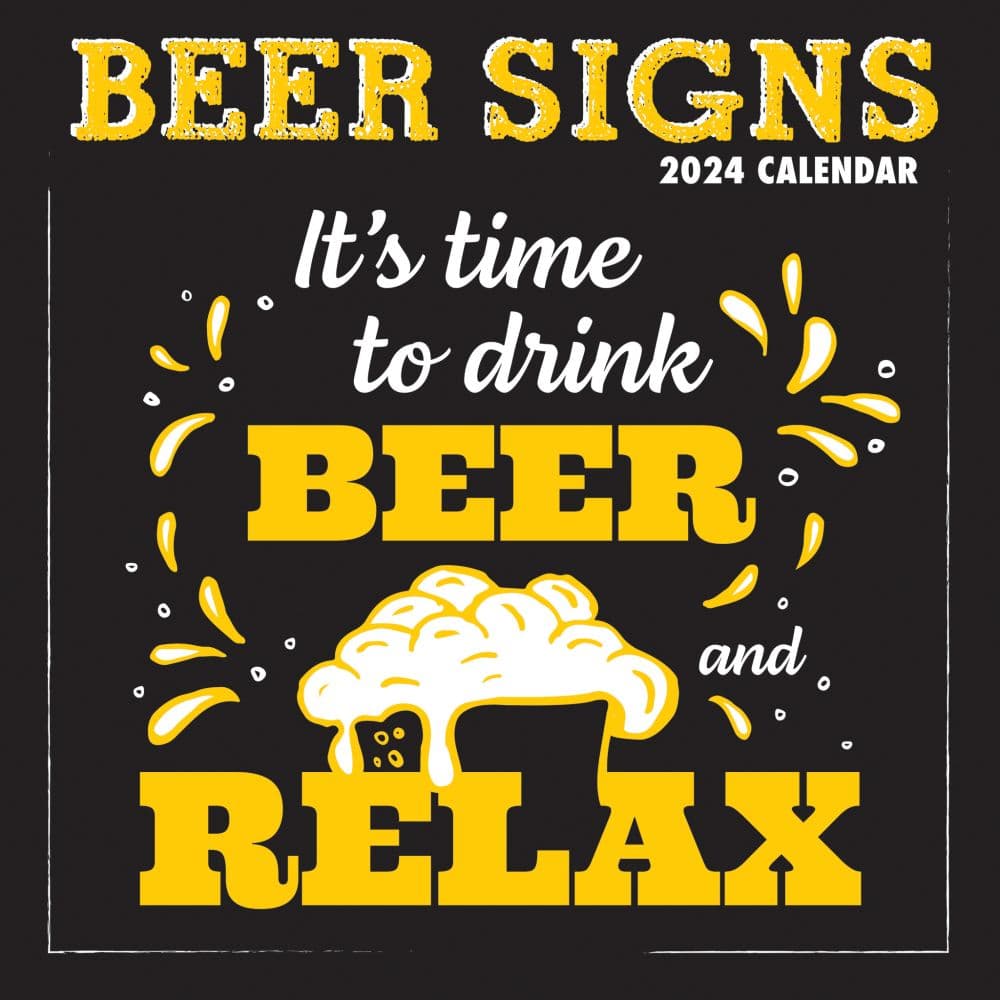 Beer Signs 2024 Wall Calendar Main Product Image width=&quot;1000&quot; height=&quot;1000&quot;