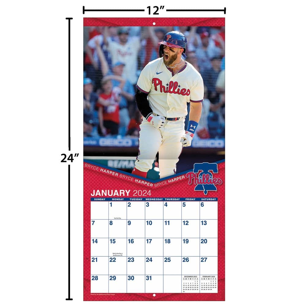 MLB Philadelphia Phillies 2024 Wall Calendar Fifth Alternate Image width=&quot;1000&quot; height=&quot;1000&quot;