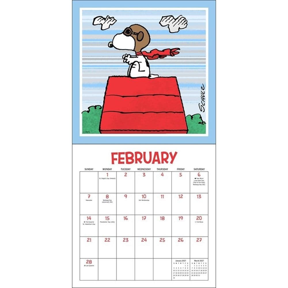 Peanuts Snoopygrams 2027 Mini Wall Calendar Second Alternate Image