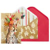 image Exquisite Cheetah with Floral Crown Birthday Card Collector's Edition