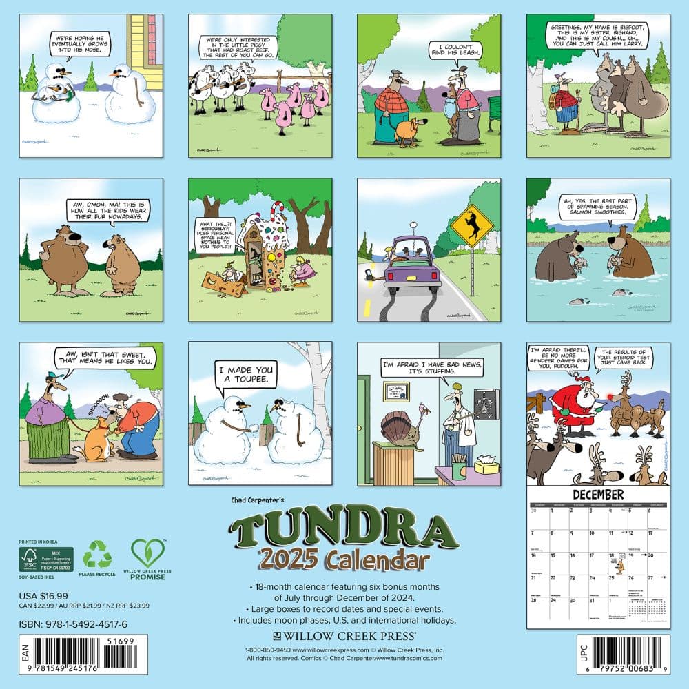 Tundra 2025 Wall Calendar