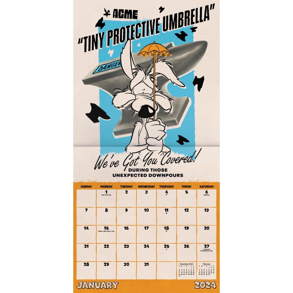 Looney Tunes Collectors Edition 2024 Wall Calendar Alternate Image 2