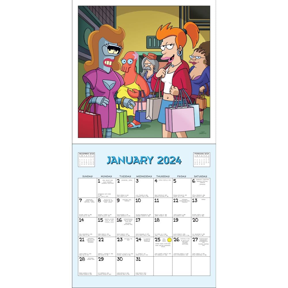 Futurama 2024 Wall Calendar