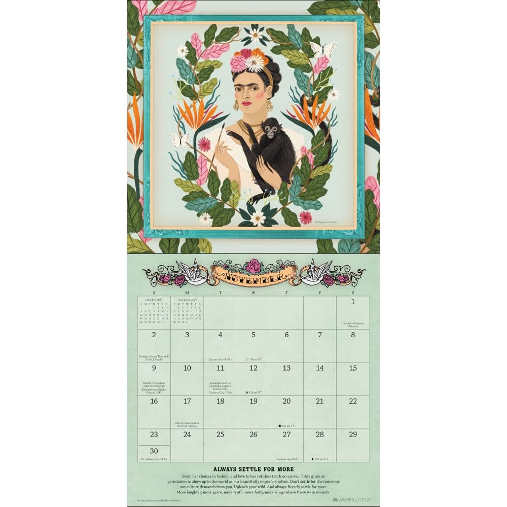 For the Love of Frida 2025 Wall Calendar