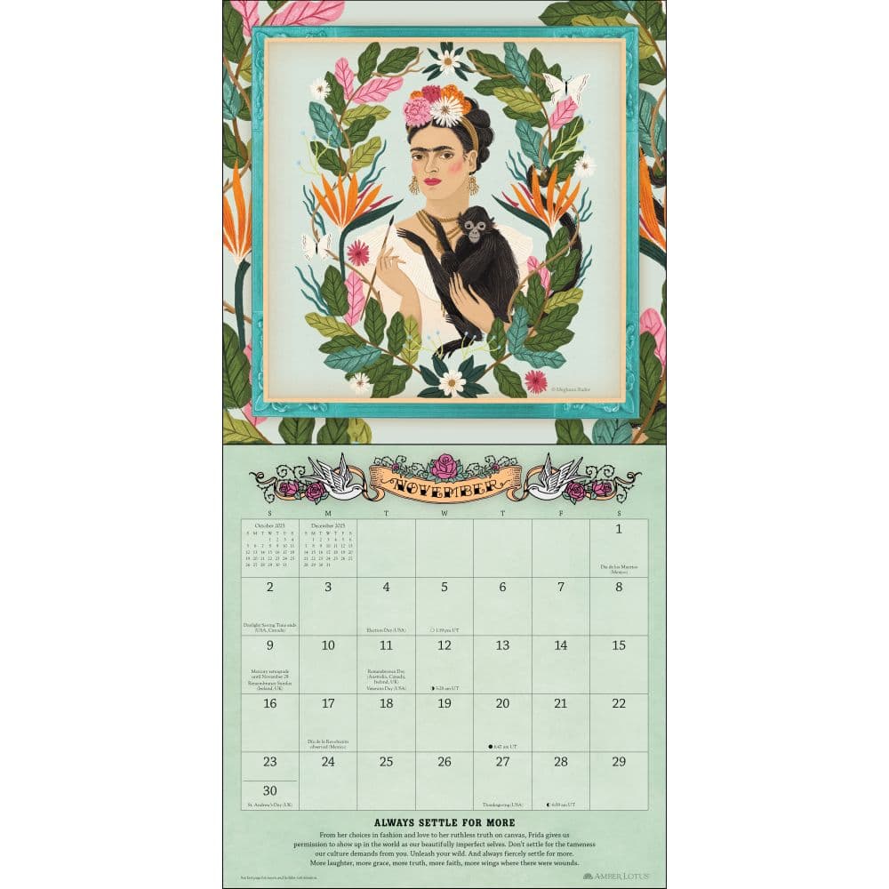 For the Love of Frida 2025 Wall Calendar Third Alternate Image