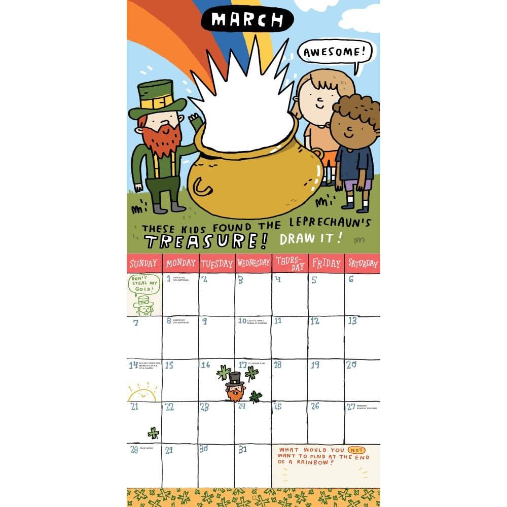 Kids Awesome Activity Wall Calendar