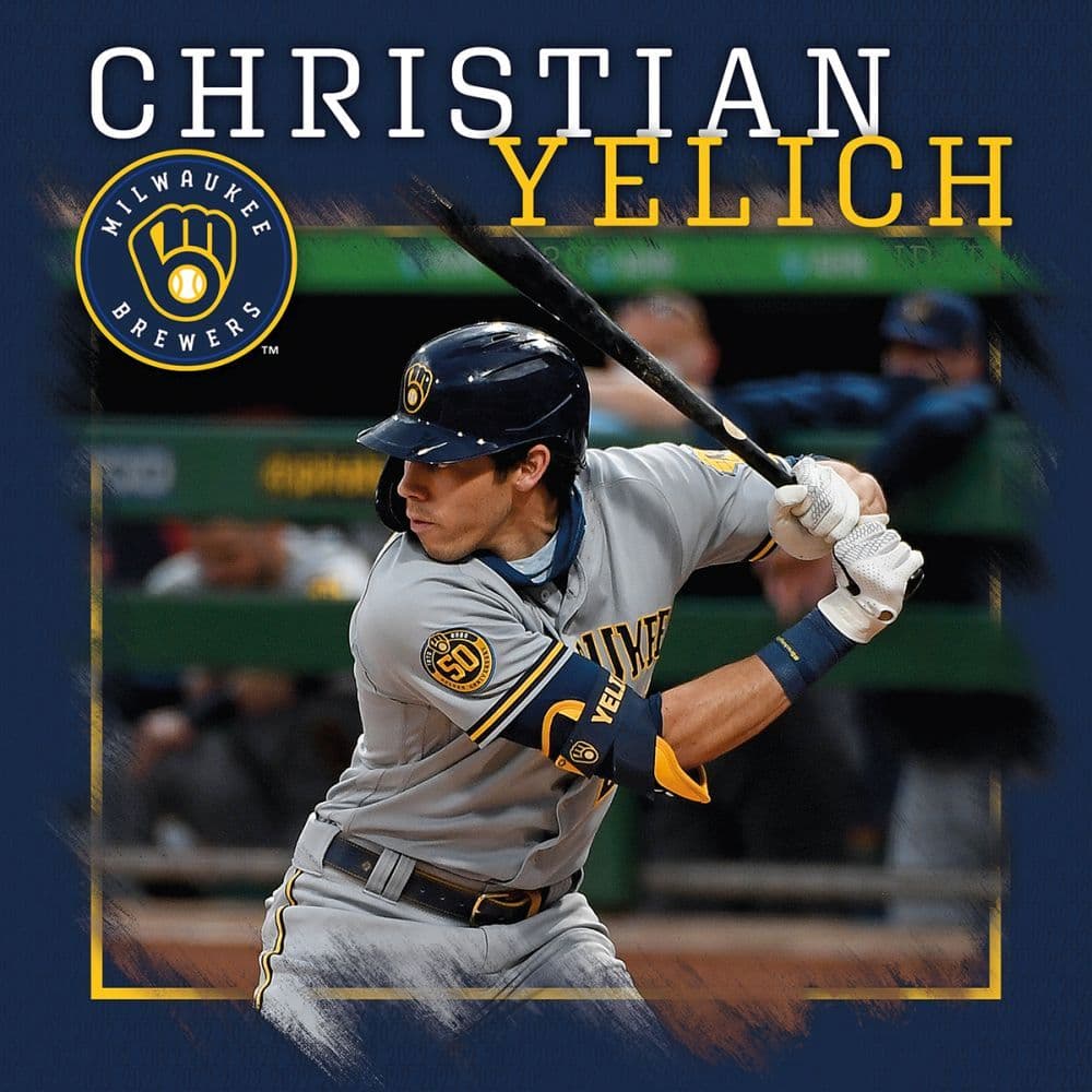 MLB Christian Yelich Brewers 2022 Wall Calendar