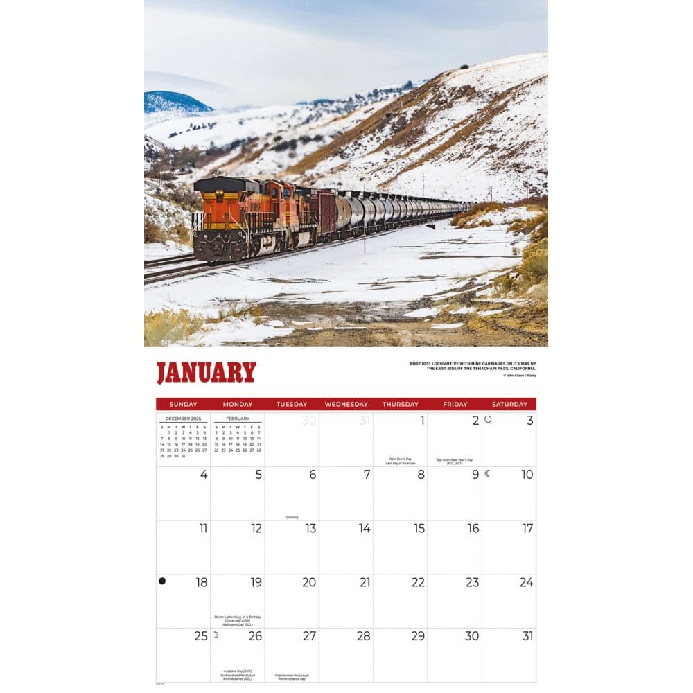 Railroading 2026 Wall Calendar Second Alternate Image