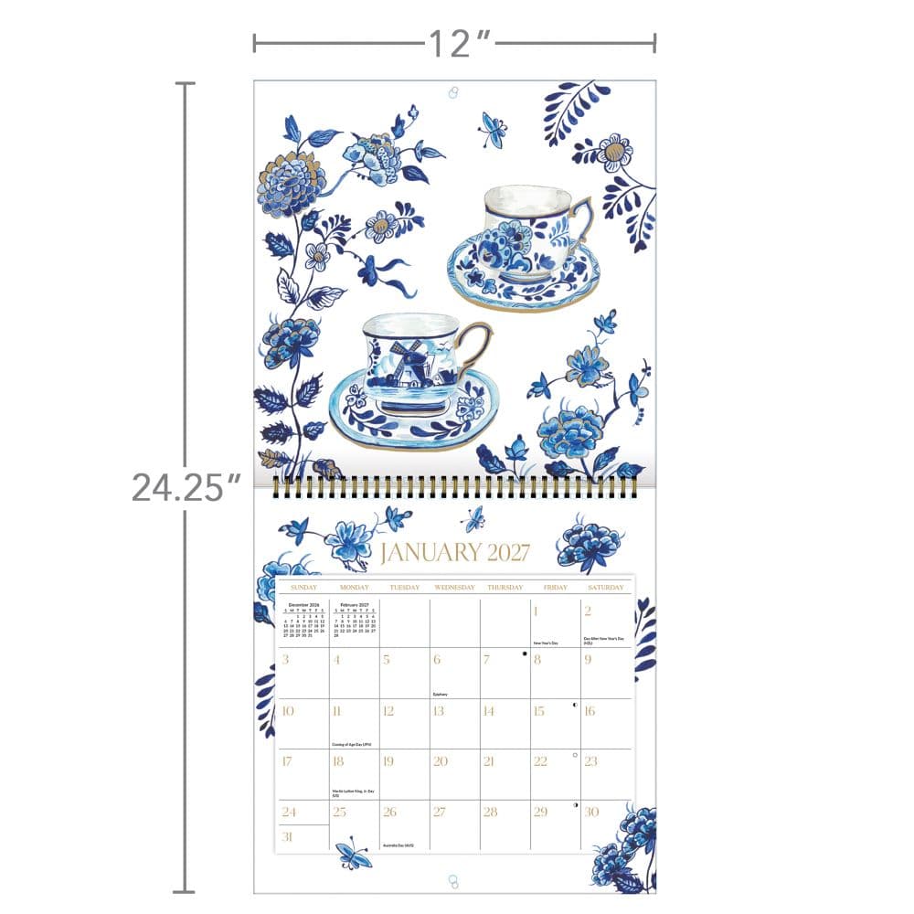 Teacups 2027 Spiral Wall Calendar Fourth Alternate Image