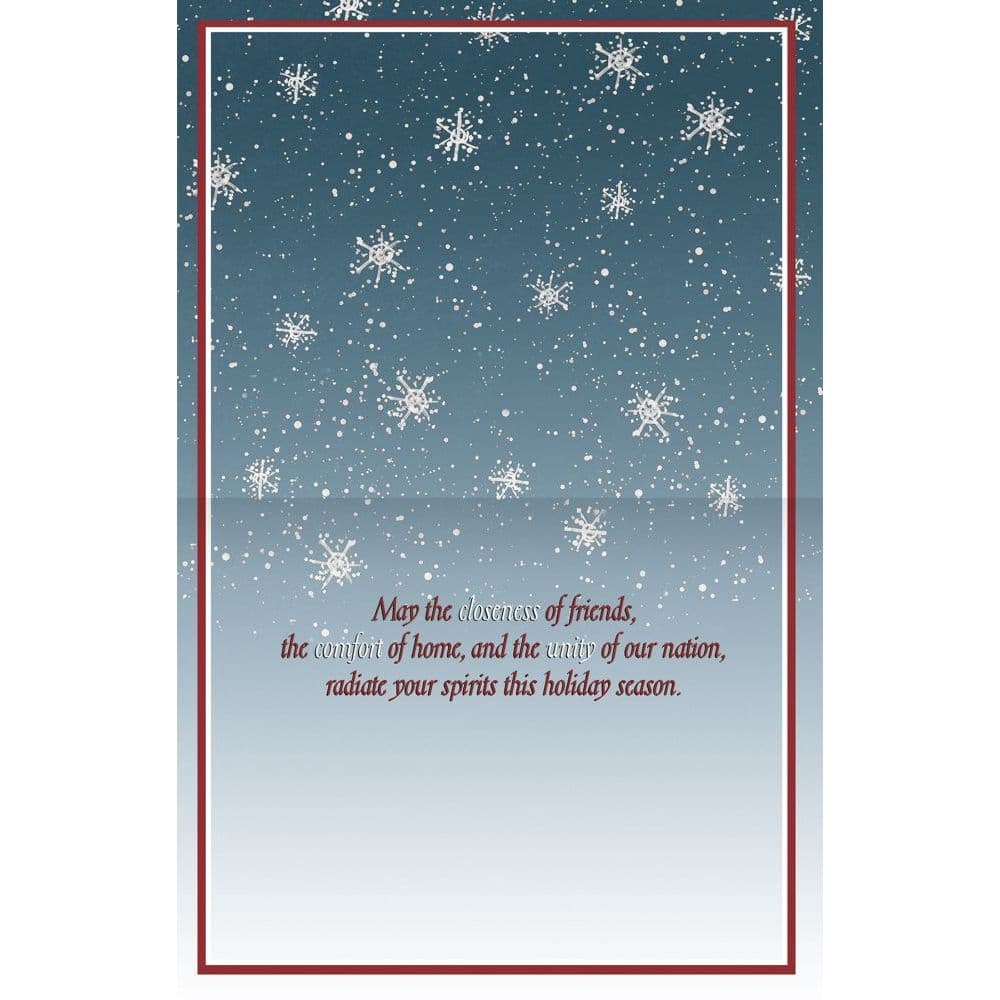 Patriotic Holiday Boxed Christmas Card by Susan Winget Alternate Image 1