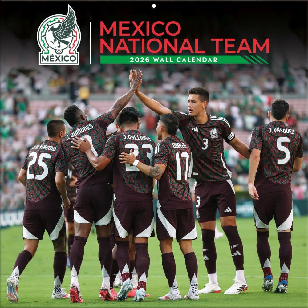 Mexican Soccer National Team 2026 Wall Calendar Main Product Image