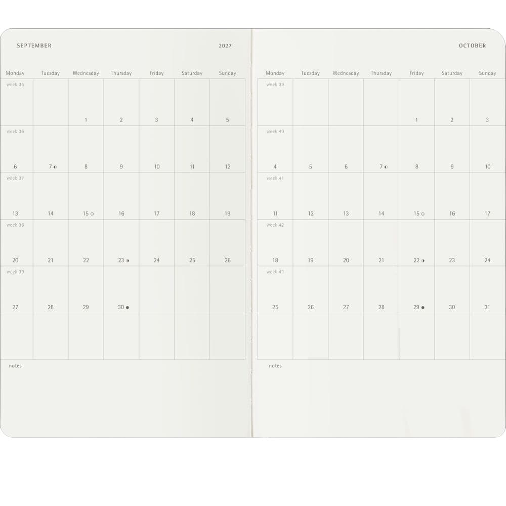 Moleskine Black Large 2027 Daily Soft Cover Planner Fourth Alternate Image