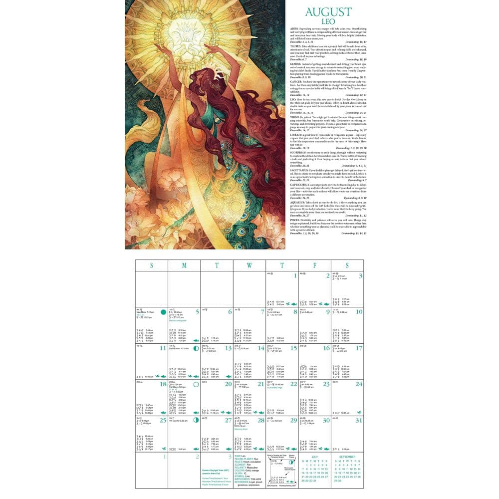 Llewellyn&#39;s 2024 Astrological Wall Calendar Alt2