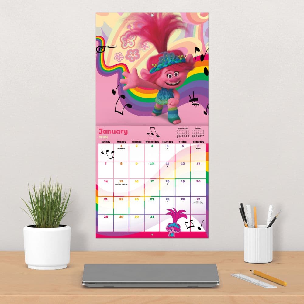 Trolls 3 2024 Wall Calendar Fourth Alternate Image width=&quot;1000&quot; height=&quot;1000&quot;