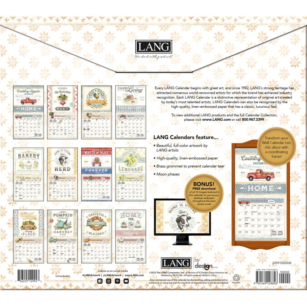 Farmhouse 2024 Wall Calendar