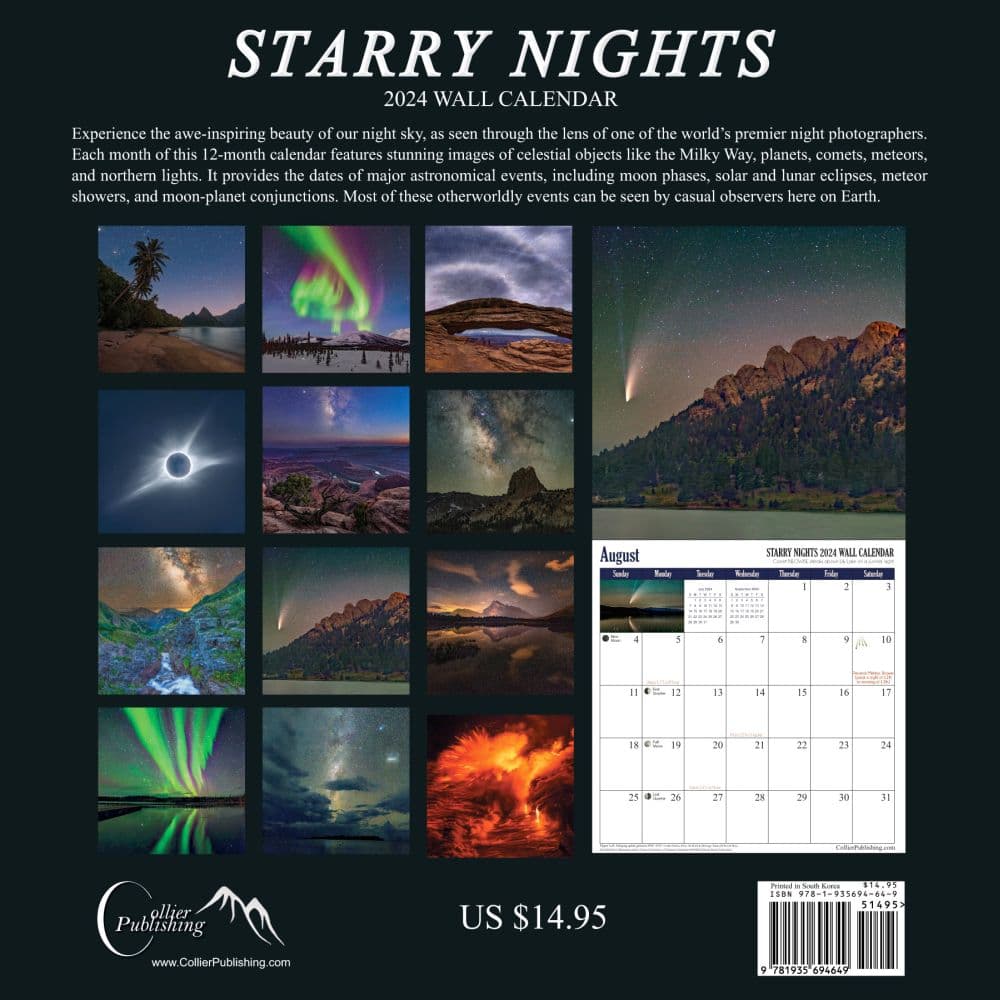 Starry Nights Astronomy 2024 Wall Calendar