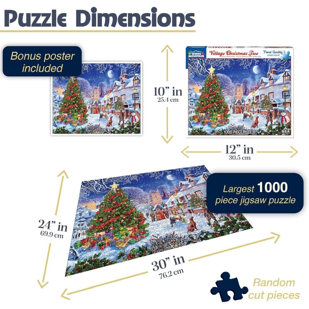 Village Christmas Tree 1000 Piece Puzzle Second Alternate Image