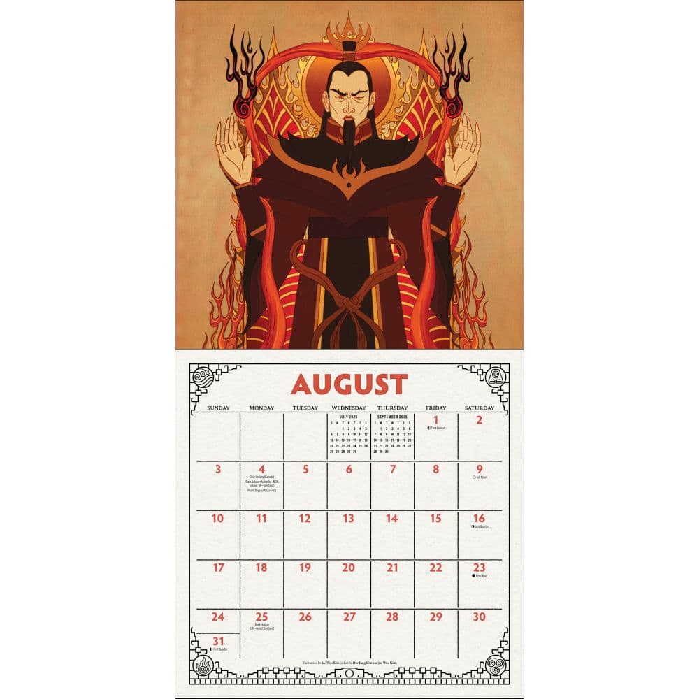 Avatar Last Airbender Collectors Edition 2025 Wall Calendar Fourth Alternate Image