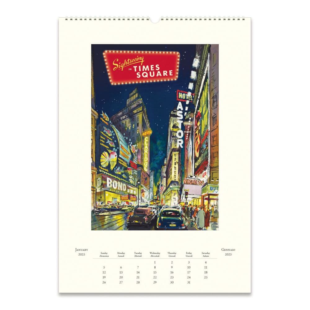 New York Art Poster 2025 Wall Calendar First Alternate Image width="1000" height="1000"