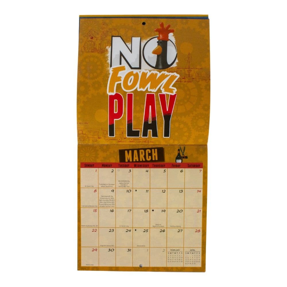 Wallace and Gromit 2026 Mini Wall Calendar Fifth Alternate Image
