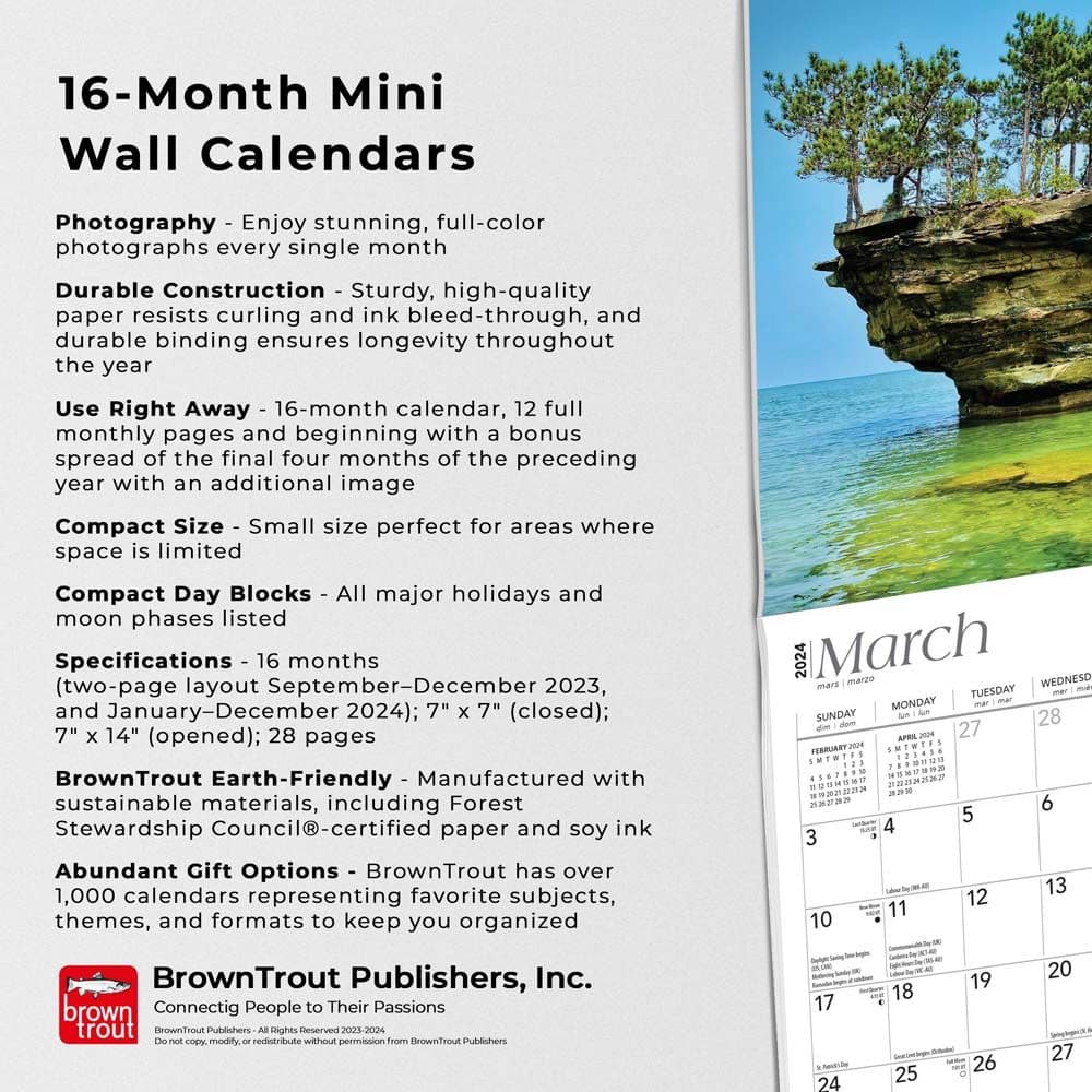 Michigan Coast 2024 Mini Wall Calendar Fourth Alternate  Image width=&quot;1000&quot; height=&quot;1000&quot;
