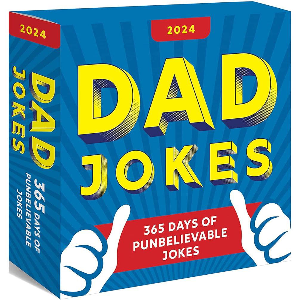 Dad Jokes 2024 Desk Calendar front of box