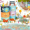 image World Map 150 Piece Round Puzzle Second Alternate Image