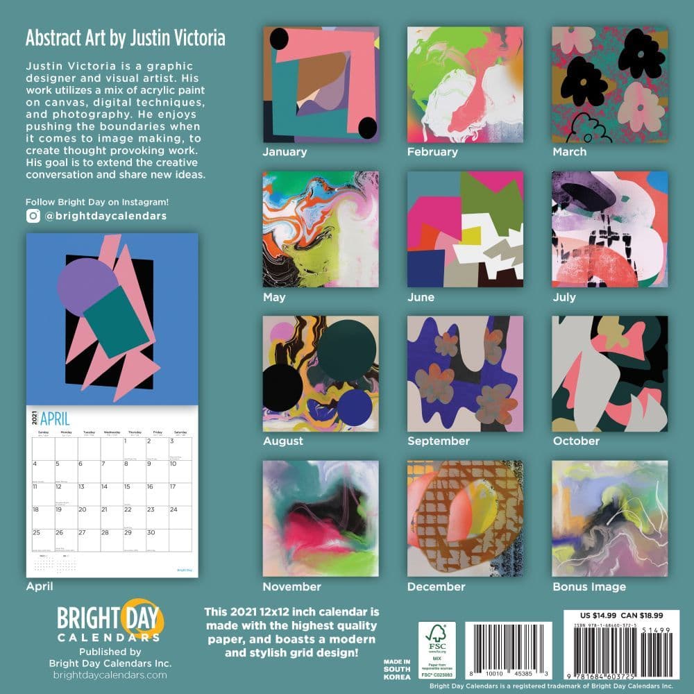 Abstract Art Wall Calendar - Calendars.com