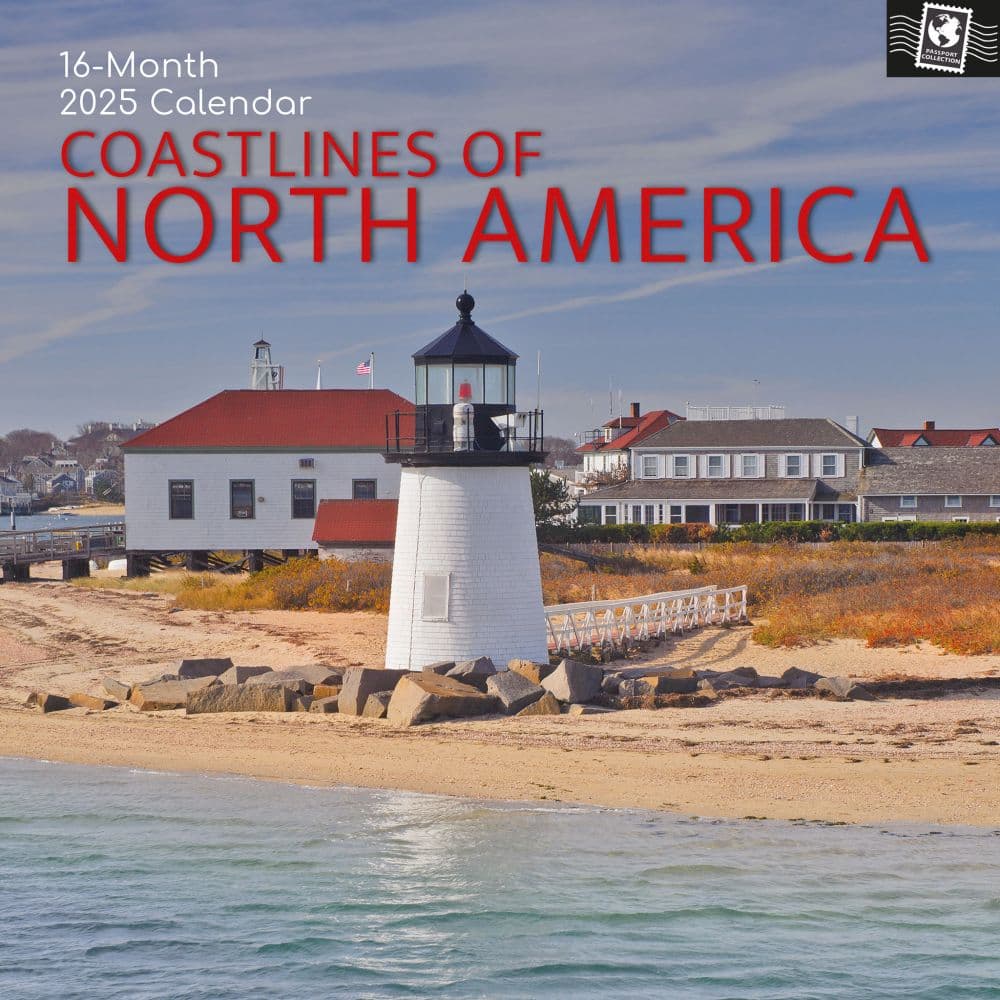Coastlines of North America 2025 Wall Calendar