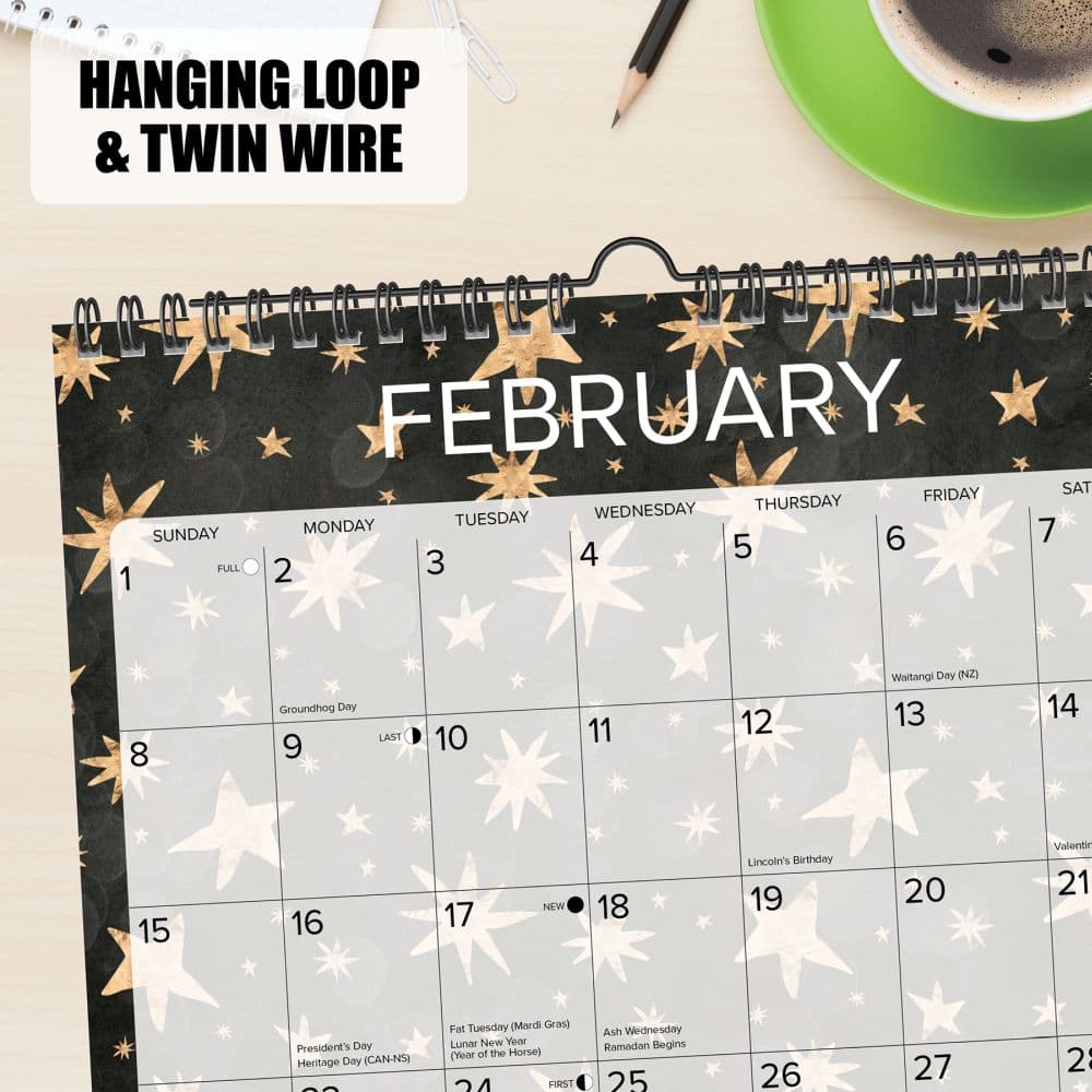 Starry Night Spiral Art 2026 Wall Calendar Fourth Alternate Image