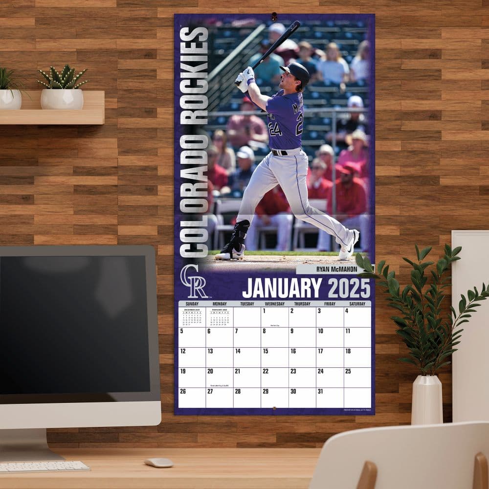 MLB Colorado Rockies 2025 Wall Calendar Fourth Alternate Image