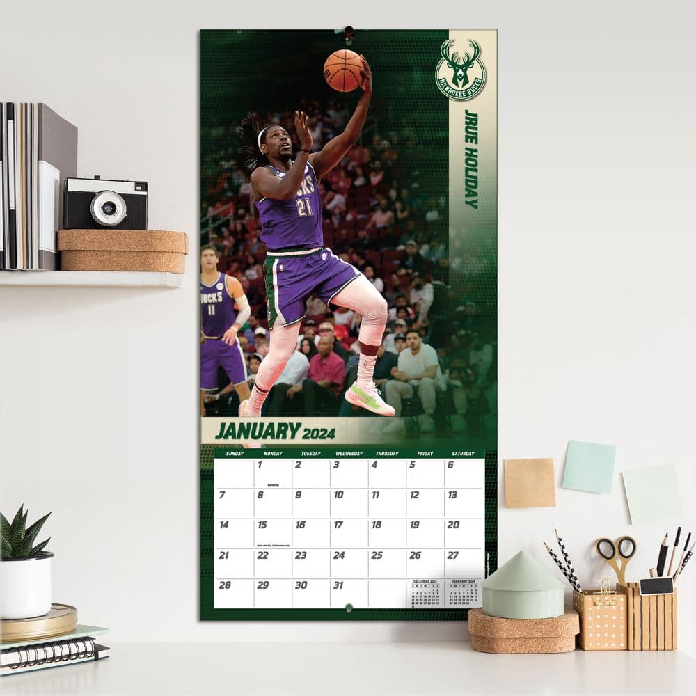 Milwaukee Bucks 2024 Wall Calendar