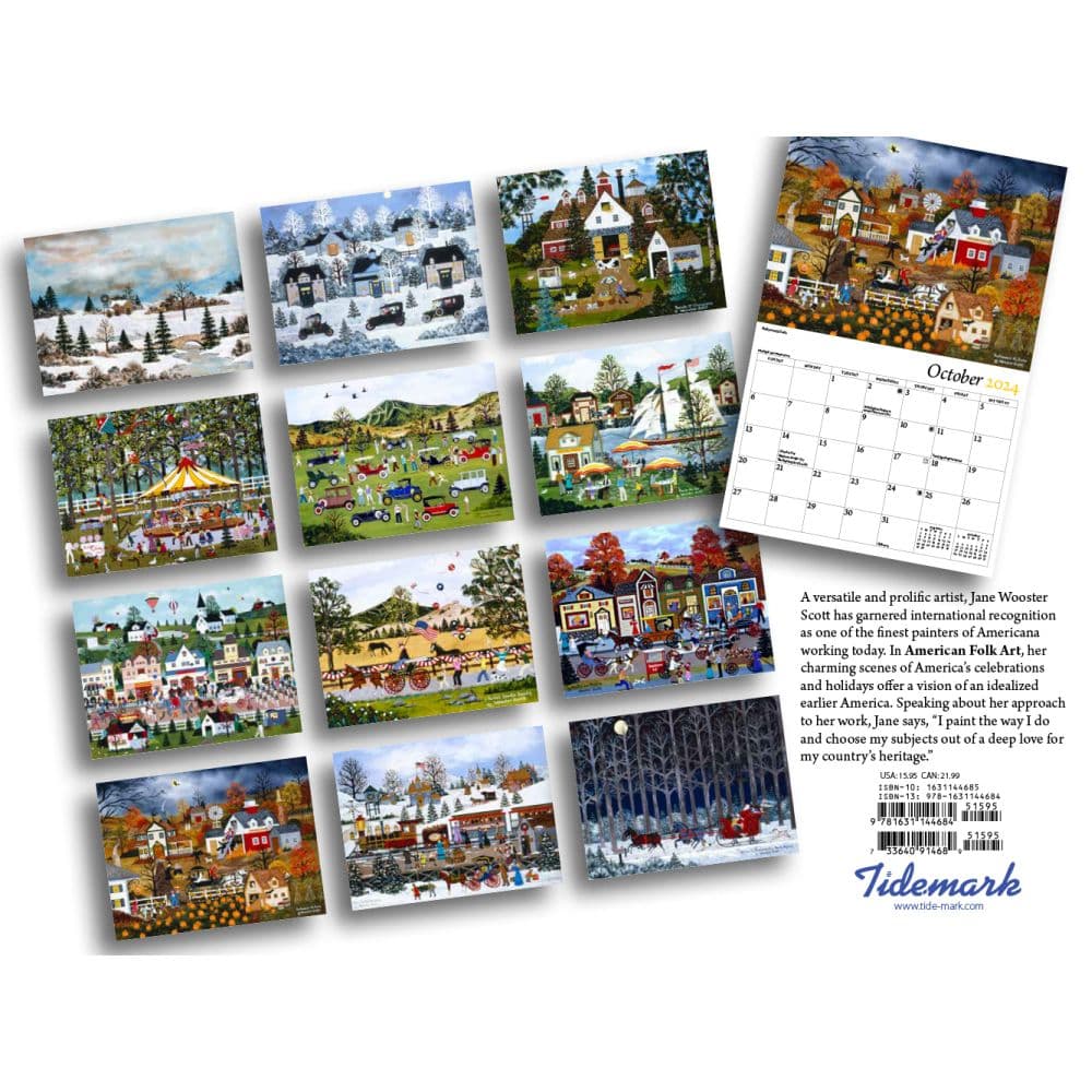 American Folk Art 2024 Wall Calendar