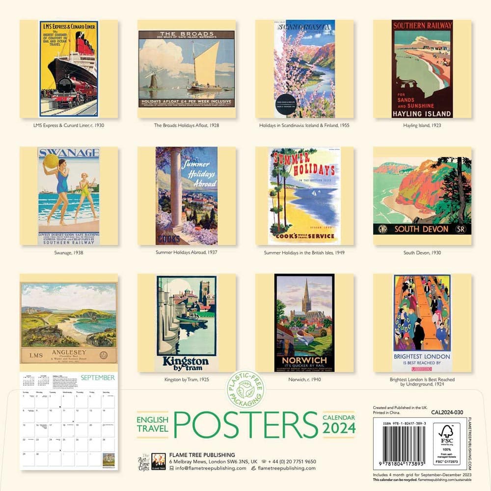 English Travel Posters Wall back cover  width=''1000'' height=''1000''
