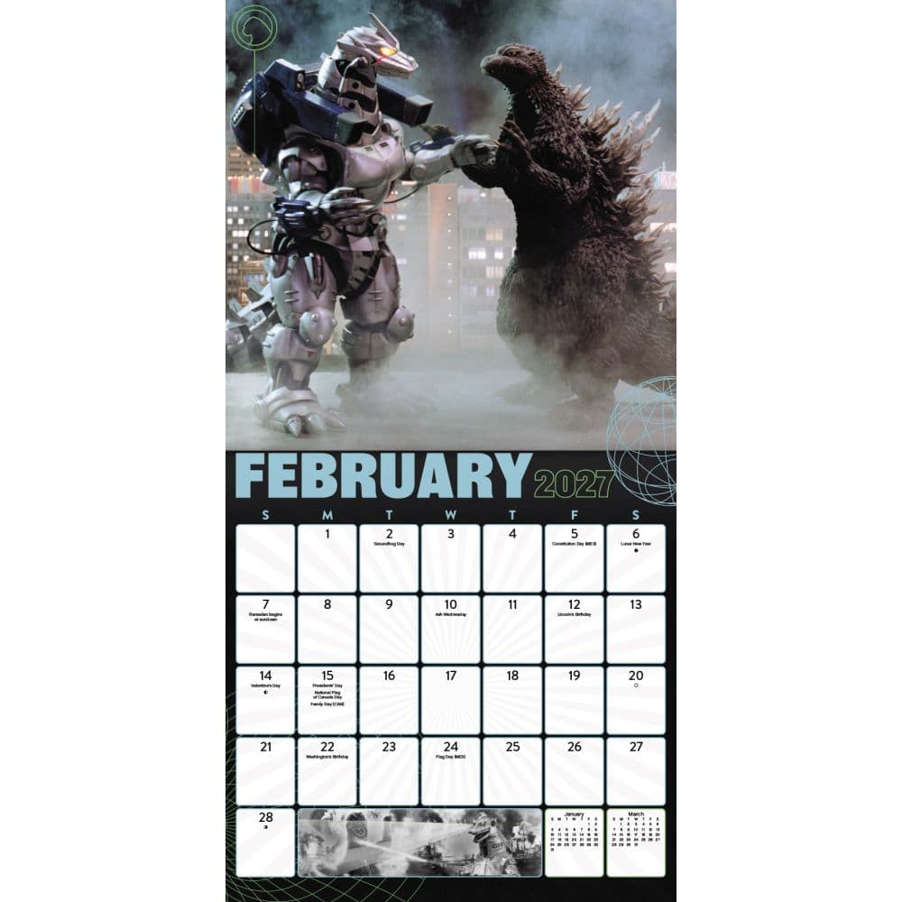 Godzilla Classic 2027 Wall Calendar Third Alternate Image