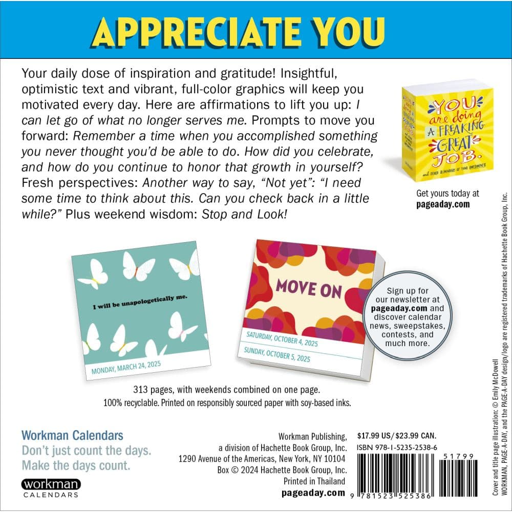 You Are Doing a Great Job 2026 Desk Calendar First Alternate Image