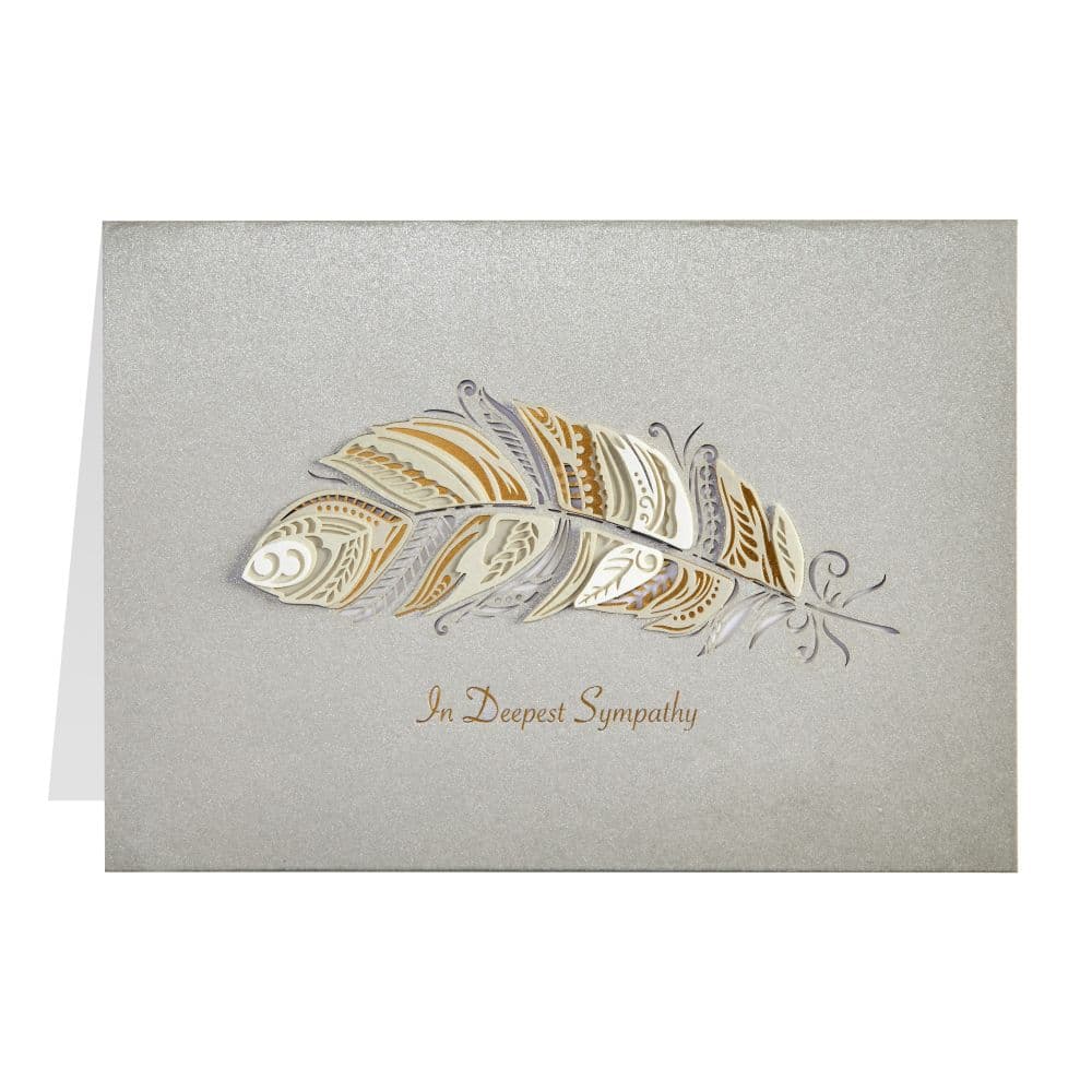 Feather Sympathy Card Sixth Alternate Image width="1000" height="1000"