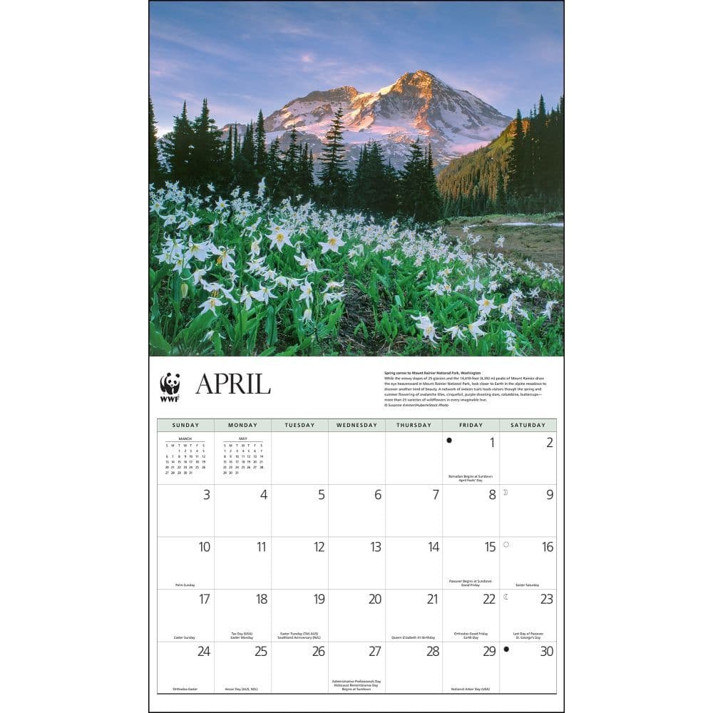 National Parks WWF 2022 Wall Calendar - Calendars.com
